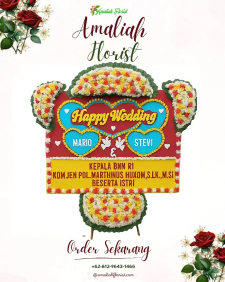 Papan Bunga Pernikahan Pegundungan